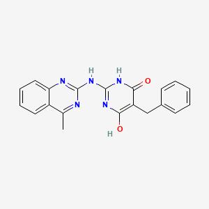 5-Benzyl-2-[(4-methylquinazolin-2-yl)amino]pyrimidine-4,6-diol