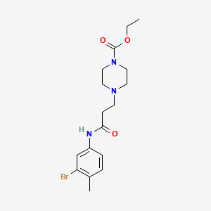 molecular formula C17H24BrN3O3 B11505064 Ethyl 4-{2-[(3-bromo-4-methylphenyl)carbamoyl]ethyl}piperazine-1-carboxylate 