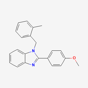 molecular formula C22H20N2O B11505066 1H-Benzoimidazole, 2-(4-methoxyphenyl)-1-(2-methylbenzyl)- 