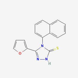 molecular formula C16H11N3OS B11505099 3-(2-furyl)-4-(1-naphthyl)-1H-1,2,4-triazole-5-thione 