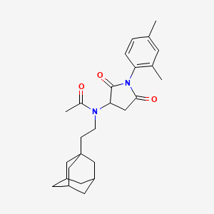 N-[2-(Adamantan-1-YL)ethyl]-N-[1-(2,4-dimethylphenyl)-2,5-dioxopyrrolidin-3-YL]acetamide