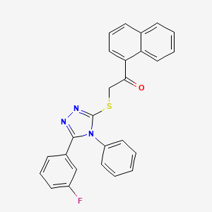 2-{[5-(3-fluorophenyl)-4-phenyl-4H-1,2,4-triazol-3-yl]sulfanyl}-1-(naphthalen-1-yl)ethanone