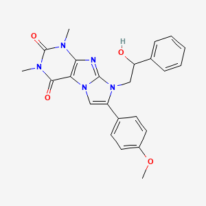 8-(2-hydroxy-2-phenylethyl)-7-(4-methoxyphenyl)-1,3-dimethyl-1H-imidazo[2,1-f]purine-2,4(3H,8H)-dione