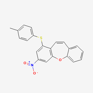 molecular formula C21H15NO3S B11505177 Dibenzo[b,f]oxepine, 3-nitro-1-p-tolylsulfanyl- 