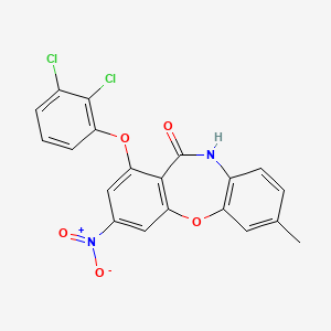 molecular formula C20H12Cl2N2O5 B11505183 1-(2,3-dichlorophenoxy)-7-methyl-3-nitrodibenzo[b,f][1,4]oxazepin-11(10H)-one 