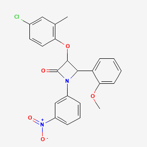 3-(4-Chloro-2-methylphenoxy)-4-(2-methoxyphenyl)-1-(3-nitrophenyl)azetidin-2-one