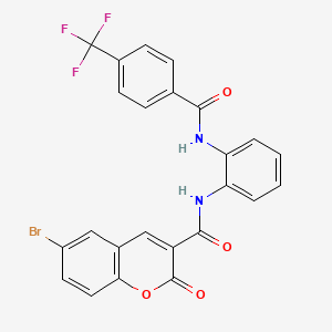 6-bromo-2-oxo-N-[2-({[4-(trifluoromethyl)phenyl]carbonyl}amino)phenyl]-2H-chromene-3-carboxamide