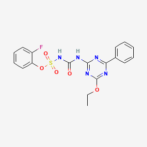 2-Fluorophenyl [(4-ethoxy-6-phenyl-1,3,5-triazin-2-yl)carbamoyl]sulfamate