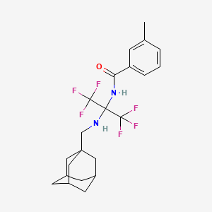 N-(2-{[(Adamantan-1-YL)methyl]amino}-1,1,1,3,3,3-hexafluoropropan-2-YL)-3-methylbenzamide