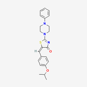 molecular formula C23H25N3O2S B11505323 (5E)-2-(4-phenylpiperazin-1-yl)-5-[4-(propan-2-yloxy)benzylidene]-1,3-thiazol-4(5H)-one 