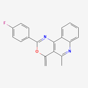 molecular formula C19H13FN2O B11505338 2-(4-fluorophenyl)-5-methyl-4-methylidene-4H-[1,3]oxazino[5,4-c]quinoline 