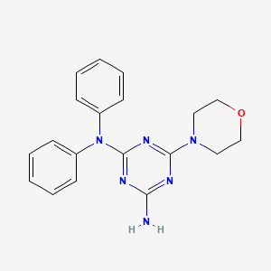 molecular formula C19H20N6O B11505362 (4-Amino-6-morpholino-s-triazin-2-yl)-diphenyl-amine 