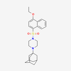 molecular formula C26H34N2O3S B11505385 1-(Adamantan-1-YL)-4-[(4-ethoxynaphthalen-1-YL)sulfonyl]piperazine 