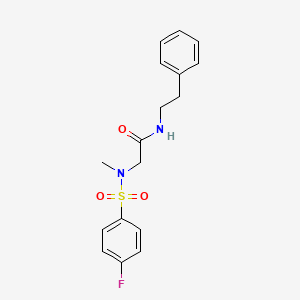 Acetamide, 2-[(4-fluorobenzenesulfonyl)(methyl)amino]-N-phenethyl-