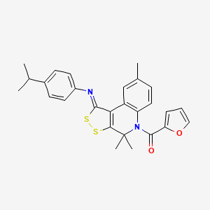 2-furyl{1-[(4-isopropylphenyl)imino]-4,4,8-trimethyl-1,4-dihydro-5H-[1,2]dithiolo[3,4-c]quinolin-5-yl}methanone