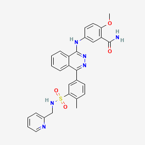 molecular formula C29H26N6O4S B11505437 2-Methoxy-5-[(4-{4-methyl-3-[(pyridin-2-ylmethyl)sulfamoyl]phenyl}phthalazin-1-yl)amino]benzamide 