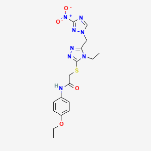 N-(4-ethoxyphenyl)-2-({4-ethyl-5-[(3-nitro-1H-1,2,4-triazol-1-yl)methyl]-4H-1,2,4-triazol-3-yl}sulfanyl)acetamide