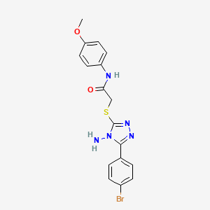 2-{[4-amino-5-(4-bromophenyl)-4H-1,2,4-triazol-3-yl]sulfanyl}-N-(4-methoxyphenyl)acetamide