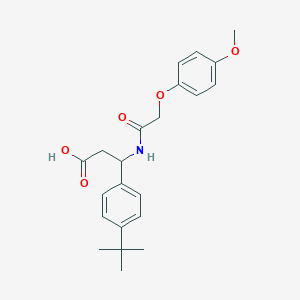 3-(4-Tert-butylphenyl)-3-{[(4-methoxyphenoxy)acetyl]amino}propanoic acid