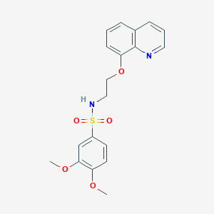 3,4-dimethoxy-N-(2-quinolin-8-yloxyethyl)benzenesulfonamide