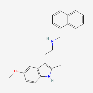 molecular formula C23H24N2O B11505536 2-(5-methoxy-2-methyl-1H-indol-3-yl)-N-(naphthalen-1-ylmethyl)ethanamine 