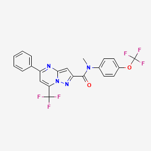 N-methyl-5-phenyl-N-[4-(trifluoromethoxy)phenyl]-7-(trifluoromethyl)pyrazolo[1,5-a]pyrimidine-2-carboxamide