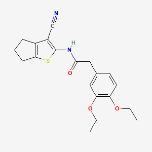 N-(3-cyano-5,6-dihydro-4H-cyclopenta[b]thiophen-2-yl)-2-(3,4-diethoxyphenyl)acetamide