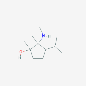 molecular formula C11H23NO B11505562 1,2-Dimethyl-2-(methylamino)-3-(propan-2-yl)cyclopentanol 