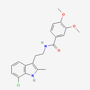 N-[2-(7-chloro-2-methyl-1H-indol-3-yl)ethyl]-3,4-dimethoxybenzamide