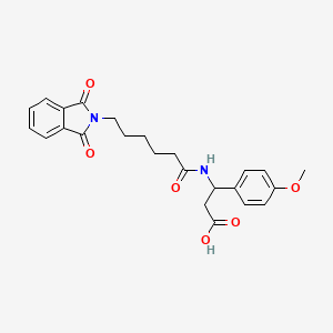 3-{[6-(1,3-dioxo-1,3-dihydro-2H-isoindol-2-yl)hexanoyl]amino}-3-(4-methoxyphenyl)propanoic acid