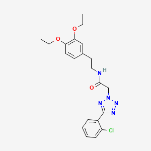 molecular formula C21H24ClN5O3 B11505573 2-[5-(2-chlorophenyl)-2H-tetrazol-2-yl]-N-[2-(3,4-diethoxyphenyl)ethyl]acetamide 