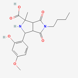 5-Butyl-3-(2-hydroxy-4-methoxyphenyl)-1-methyl-4,6-dioxooctahydropyrrolo[3,4-c]pyrrole-1-carboxylic acid