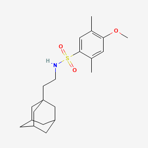 molecular formula C21H31NO3S B11505612 Benzenesulfonamide, N-(2-adamantan-1-ylethyl)-4-methoxy-2,5-dimethyl- 