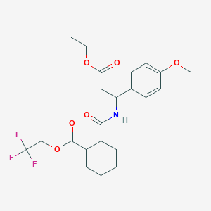 2,2,2-Trifluoroethyl 2-{[3-ethoxy-1-(4-methoxyphenyl)-3-oxopropyl]carbamoyl}cyclohexanecarboxylate