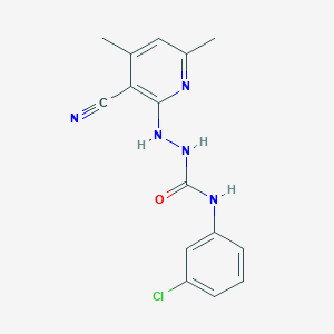 N-(3-chlorophenyl)-2-(3-cyano-4,6-dimethylpyridin-2-yl)hydrazinecarboxamide