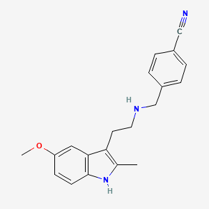 4-({[2-(5-methoxy-2-methyl-1H-indol-3-yl)ethyl]amino}methyl)benzonitrile