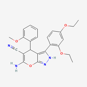 6-Amino-3-(2,4-diethoxyphenyl)-4-(2-methoxyphenyl)-1,4-dihydropyrano[2,3-c]pyrazole-5-carbonitrile