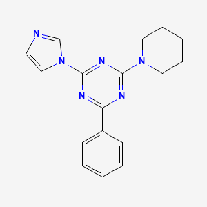 2-(1H-imidazol-1-yl)-4-phenyl-6-(piperidin-1-yl)-1,3,5-triazine