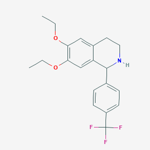 molecular formula C20H22F3NO2 B11505675 6,7-Diethoxy-1-[4-(trifluoromethyl)phenyl]-1,2,3,4-tetrahydroisoquinoline 