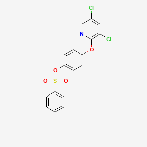 molecular formula C21H19Cl2NO4S B11505701 4-[(3,5-Dichloropyridin-2-yl)oxy]phenyl 4-tert-butylbenzenesulfonate 