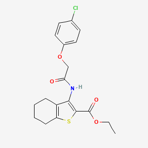 molecular formula C19H20ClNO4S B11505720 Ethyl 3-{[(4-chlorophenoxy)acetyl]amino}-4,5,6,7-tetrahydro-1-benzothiophene-2-carboxylate 