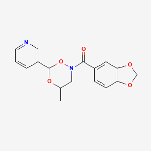 Benzo[1,3]dioxol-5-yl-(4-methyl-6-pyridin-3-yl-[1,5,2]dioxazinan-2-yl)-methanone