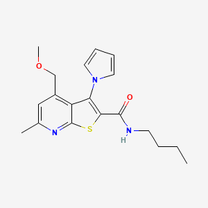 N-butyl-4-(methoxymethyl)-6-methyl-3-(1H-pyrrol-1-yl)thieno[2,3-b]pyridine-2-carboxamide