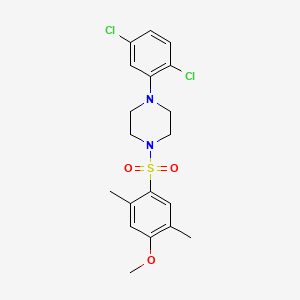 molecular formula C19H22Cl2N2O3S B11505813 1-(2,5-Dichlorophenyl)-4-[(4-methoxy-2,5-dimethylphenyl)sulfonyl]piperazine 