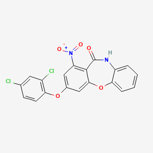 molecular formula C19H10Cl2N2O5 B11505814 3-(2,4-dichlorophenoxy)-1-nitrodibenzo[b,f][1,4]oxazepin-11(10H)-one 