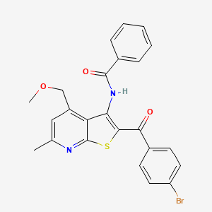 molecular formula C24H19BrN2O3S B11505834 N-[2-(4-bromobenzoyl)-4-(methoxymethyl)-6-methylthieno[2,3-b]pyridin-3-yl]benzamide 