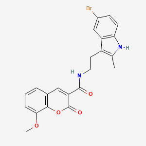 N-[2-(5-bromo-2-methyl-1H-indol-3-yl)ethyl]-8-methoxy-2-oxo-2H-chromene-3-carboxamide