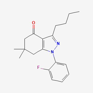 Indazol-4-one, 3-butyl-1-(2-fluorophenyl)-6,6-dimethyl-1,5,6,7-tetrahydro-