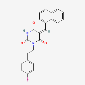 1-[2-(4-Fluoro-phenyl)-ethyl]-5-naphthalen-1-ylmethylene-pyrimidine-2,4,6-trione