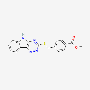 methyl 4-({5H-[1,2,4]triazino[5,6-b]indol-3-ylsulfanyl}methyl)benzoate